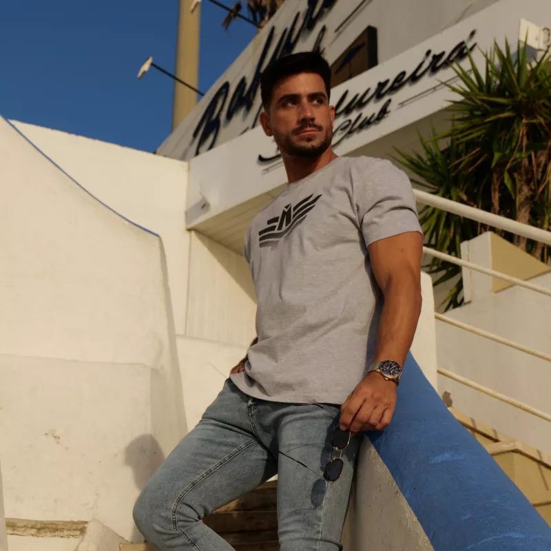 Tricou sport bărbați Iron Aesthetics Break, gri-4
