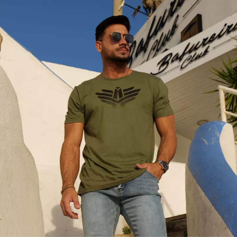 Tricou sport bărbați Iron Aesthetics Break, verde-1