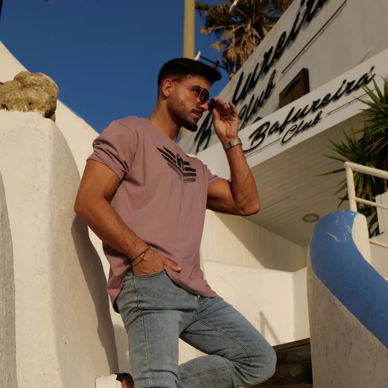 Tricou sport bărbați Iron Aesthetics Break, roz vechi-3