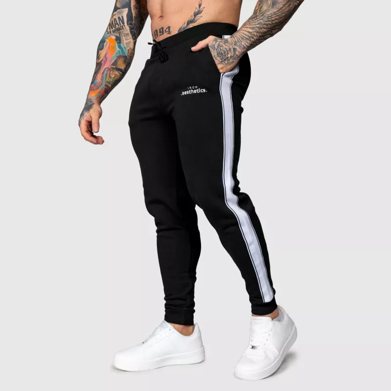 Pantaloni de trening Jogger Iron Aesthetics Strips, negri-5
