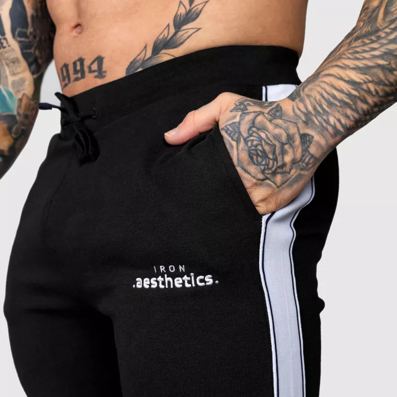 Pantaloni de trening Jogger Iron Aesthetics Strips, negri-9