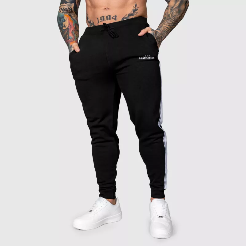 Pantaloni de trening Jogger Iron Aesthetics Strips, negri-6