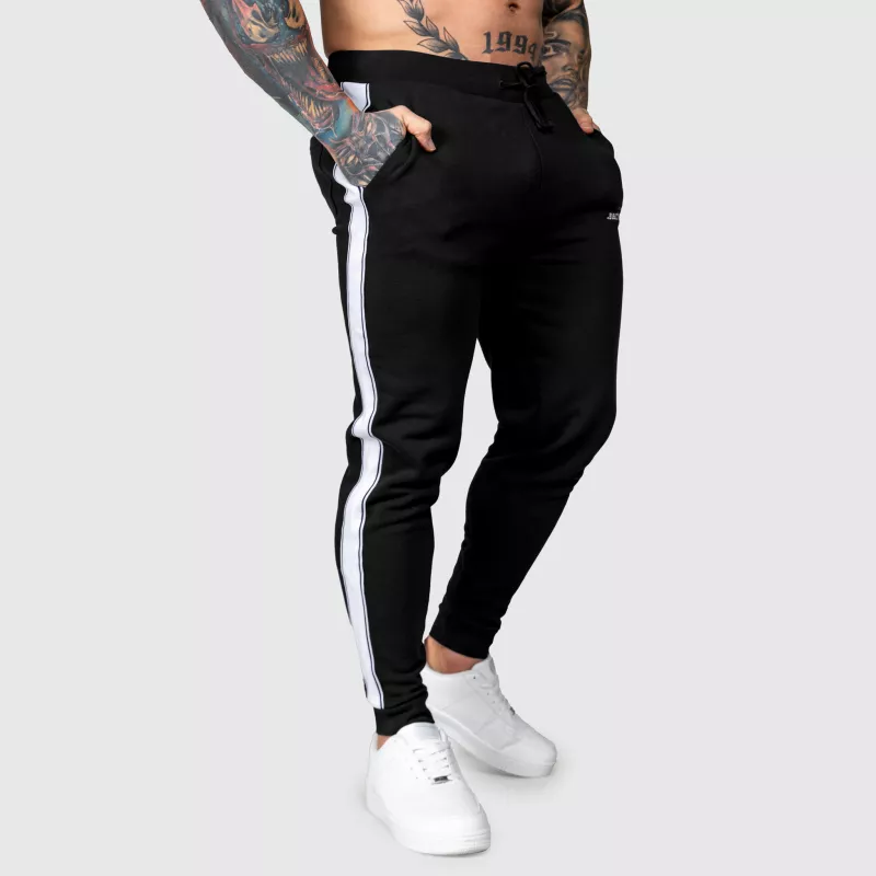Pantaloni de trening Jogger Iron Aesthetics Strips, negri-4