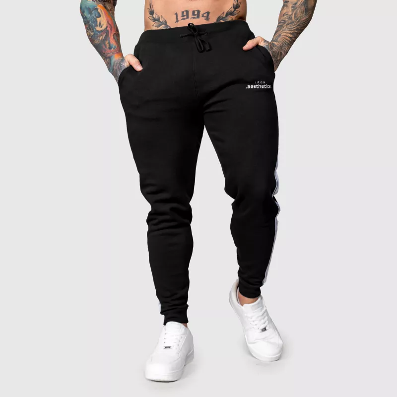 Pantaloni de trening Jogger Iron Aesthetics Strips, negri-8