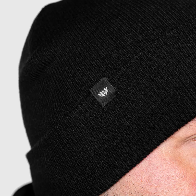 Căciulă de iarnă beanie Iron Aesthetics Topper, neagră-6