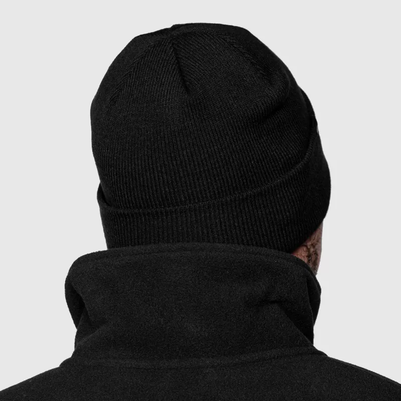 Căciulă de iarnă beanie Iron Aesthetics Topper, neagră-3