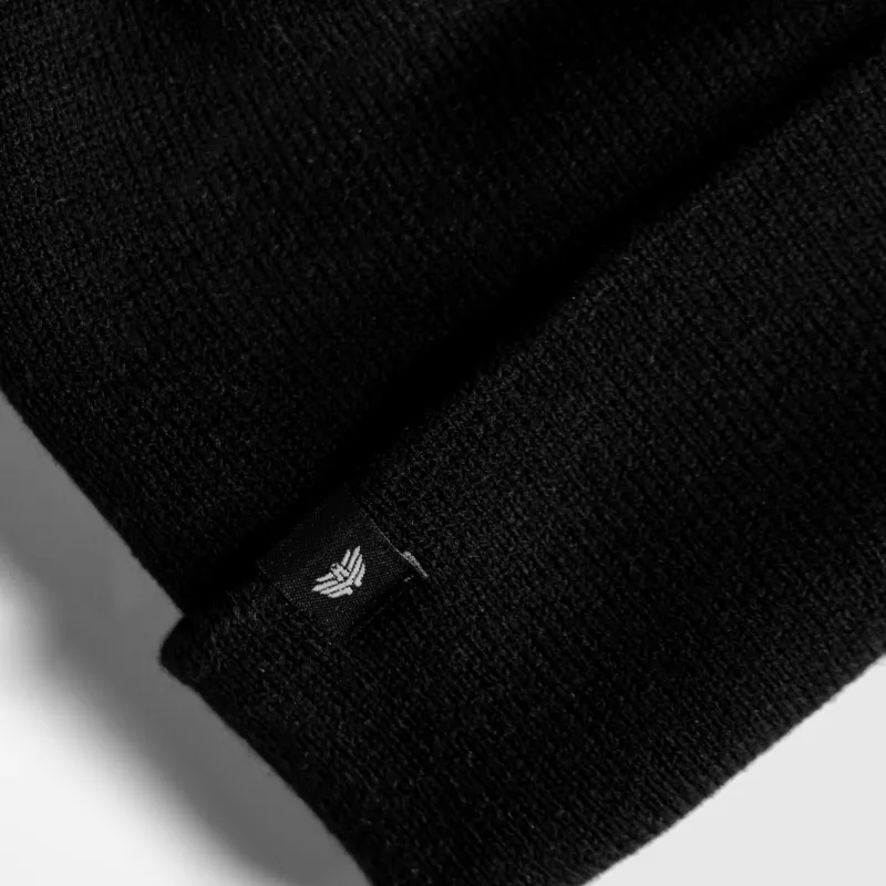 Căciulă de iarnă beanie Iron Aesthetics Topper, neagră-4