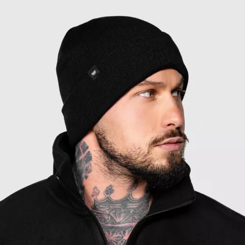 Căciulă de iarnă beanie Iron Aesthetics Topper, neagră