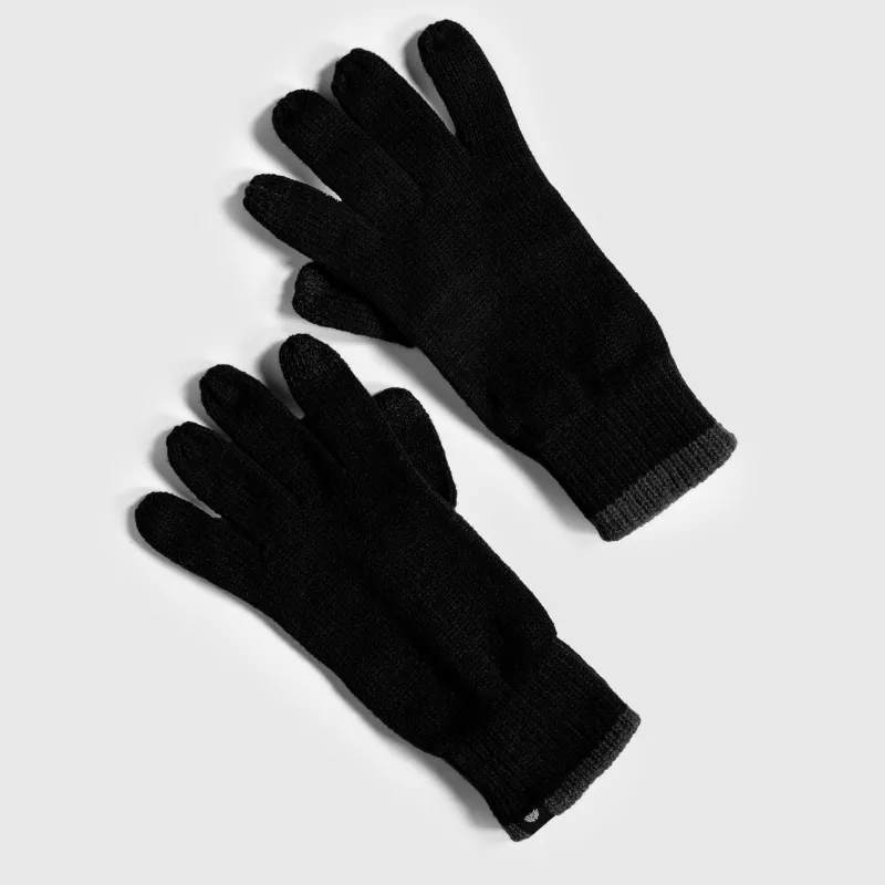 Mănuși tricotate Iron Aesthetics Touch Screen,  negru-1