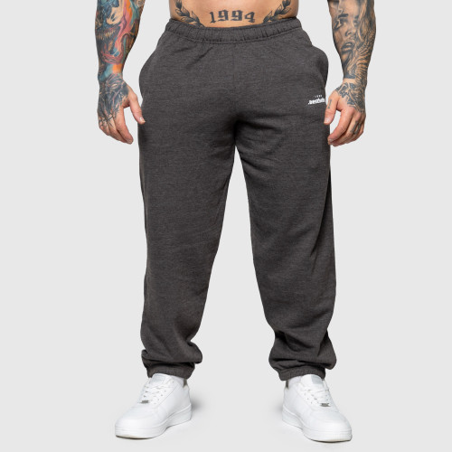 Pantaloni de trening Oversized Iron Aesthetics Relaxed, gri charcoal