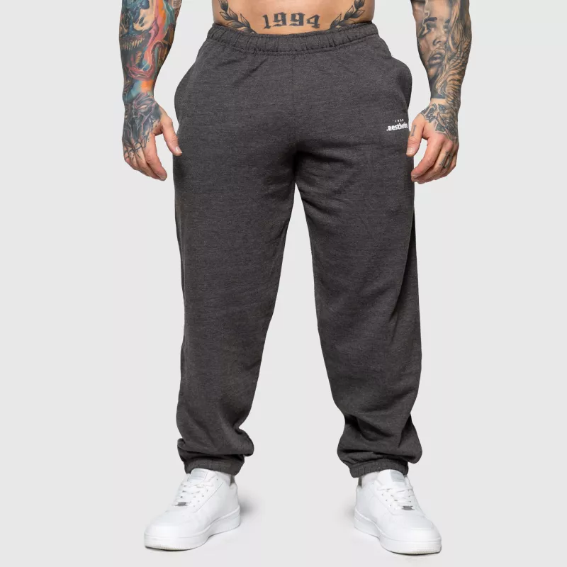Pantaloni de trening Oversized Iron Aesthetics Relaxed, gri charcoal-1