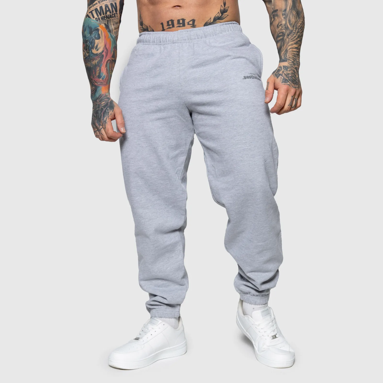Pantaloni de trening Oversized Iron Aesthetics Relaxed, gri-1