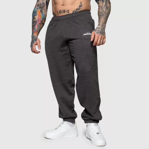 Pantaloni de trening Oversized Iron Aesthetics Relaxed, gri charcoal
