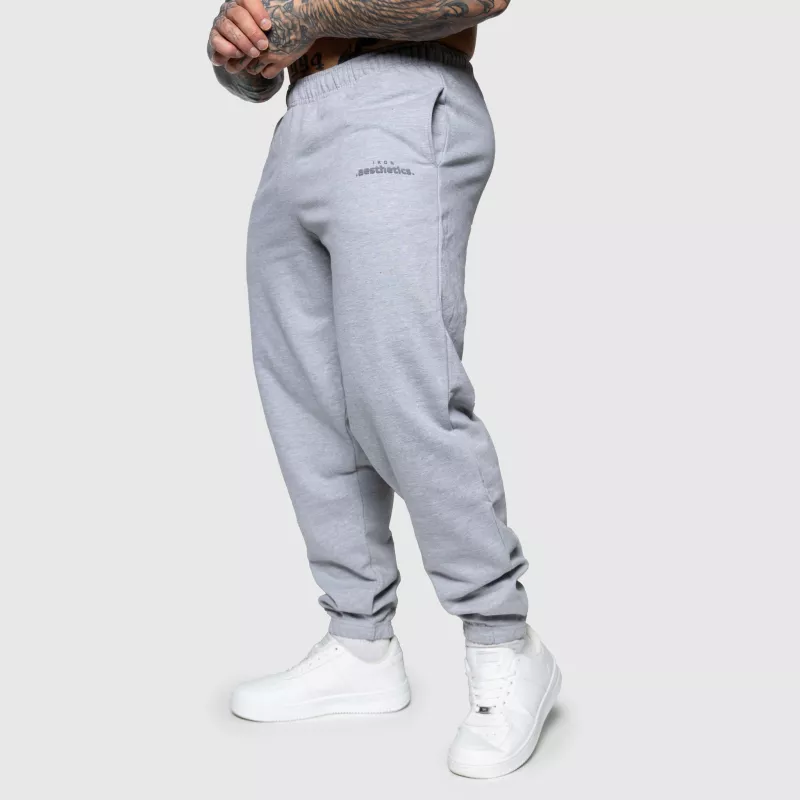 Pantaloni de trening Oversized Iron Aesthetics Relaxed, gri-7