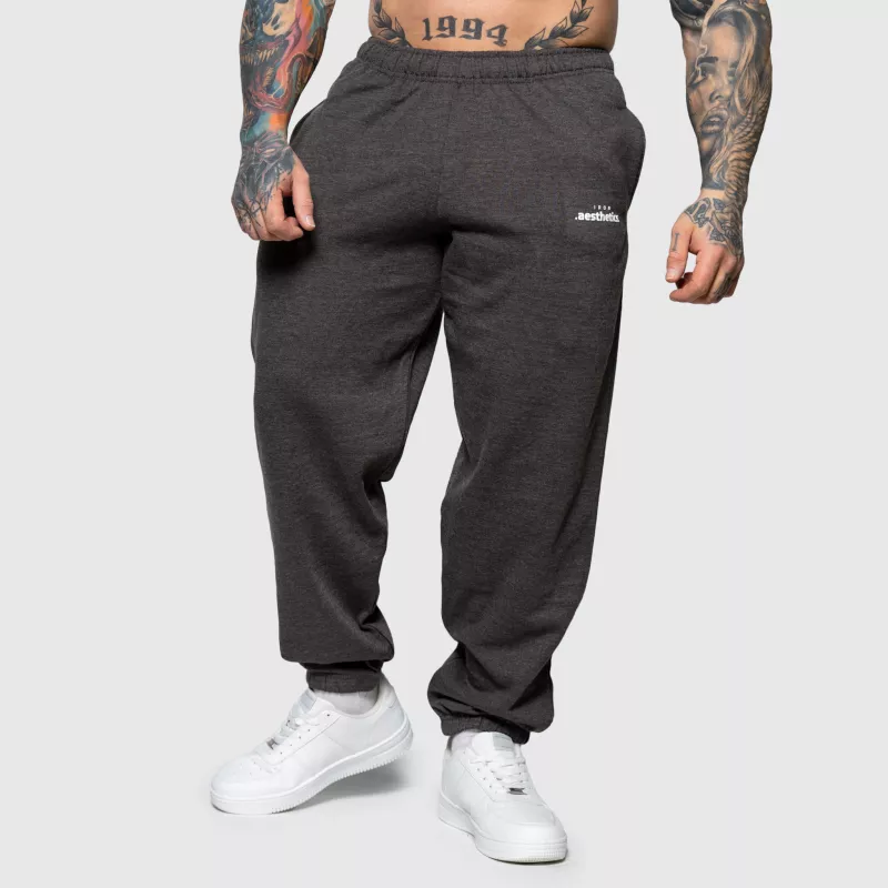 Pantaloni de trening Oversized Iron Aesthetics Relaxed, gri charcoal-6
