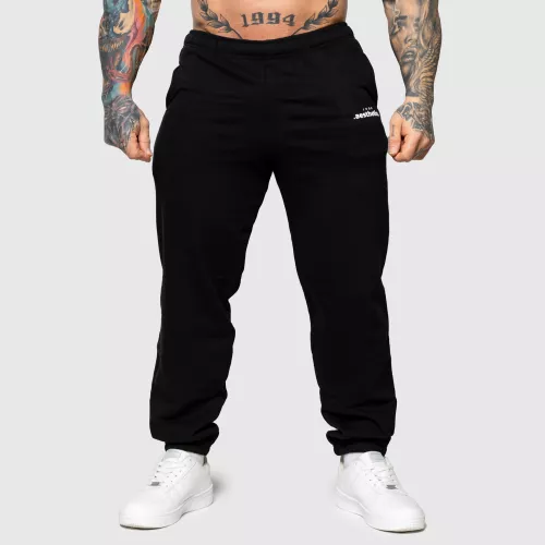Pantaloni de trening Oversized Iron Aesthetics Relaxed, negri