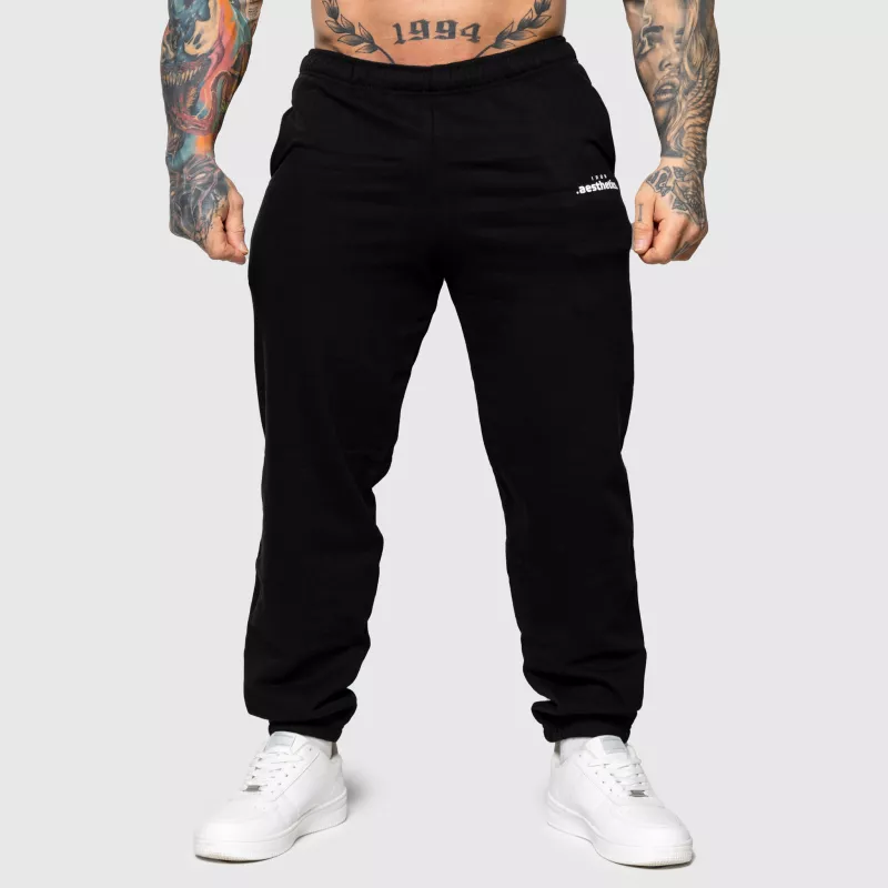 Pantaloni de trening Oversized Iron Aesthetics Relaxed, negri-1