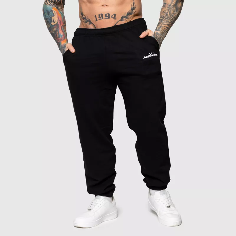 Pantaloni de trening Oversized Iron Aesthetics Relaxed, negri-3