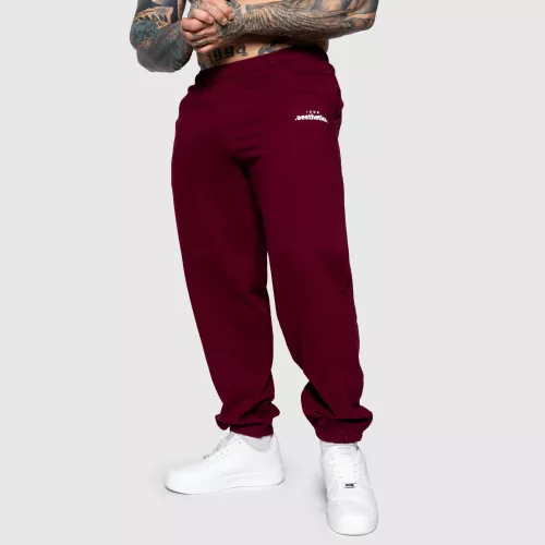 Pantaloni de trening Oversized Iron Aesthetics Relaxed, vișinii