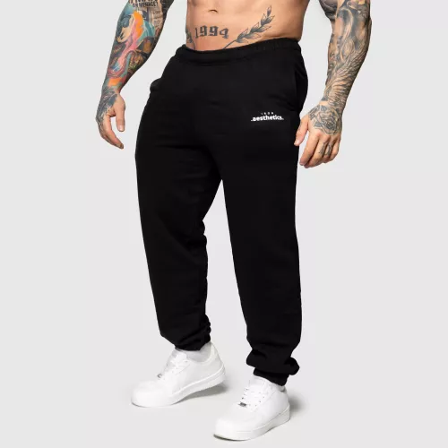 Pantaloni de trening Oversized Iron Aesthetics Relaxed, negri