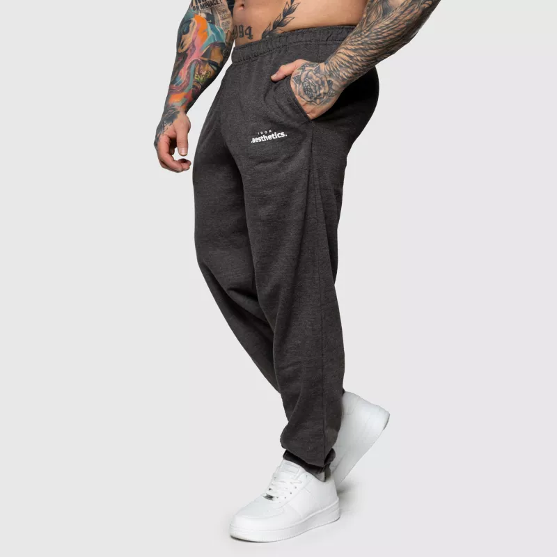Pantaloni de trening Oversized Iron Aesthetics Relaxed, gri charcoal-9