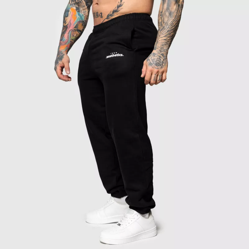 Pantaloni de trening Oversized Iron Aesthetics Relaxed, negri-5