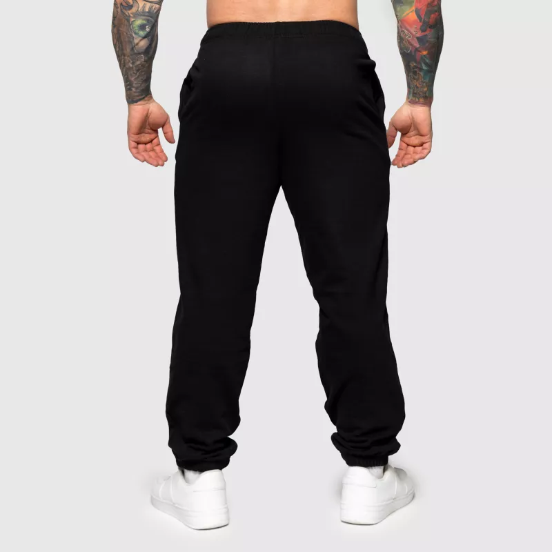 Pantaloni de trening Oversized Iron Aesthetics Relaxed, negri-6