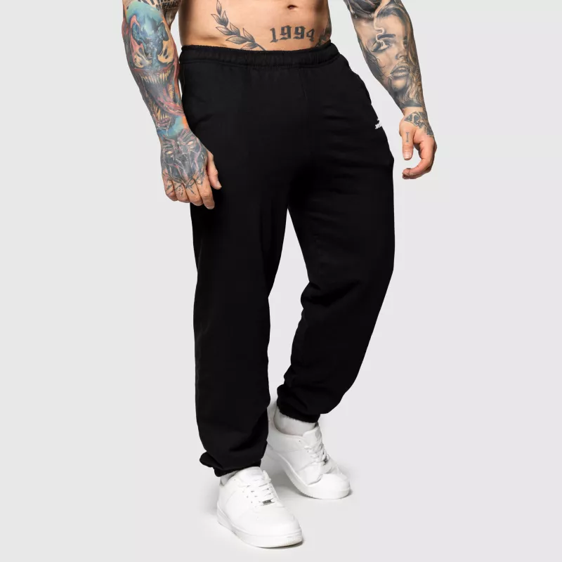 Pantaloni de trening Oversized Iron Aesthetics Relaxed, negri-7