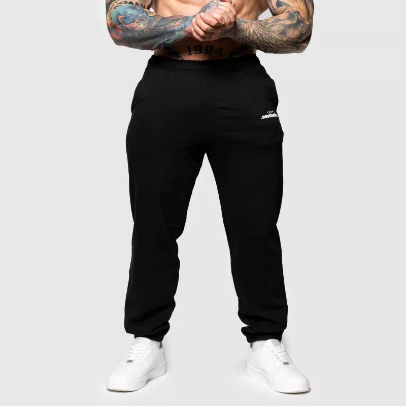Pantaloni de trening Oversized Iron Aesthetics Relaxed, negri-8