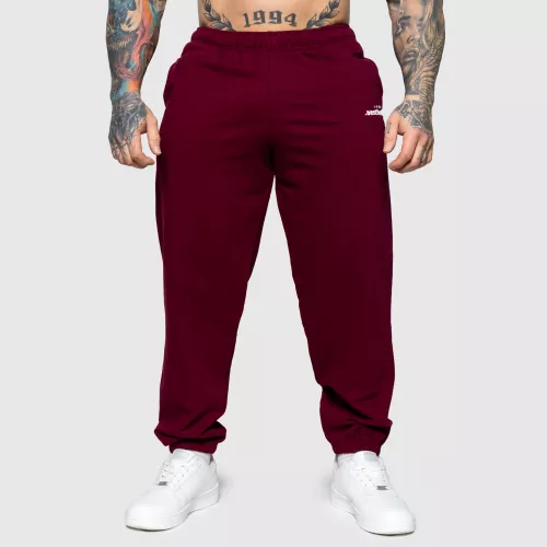 Pantaloni de trening Oversized Iron Aesthetics Relaxed, vișinii