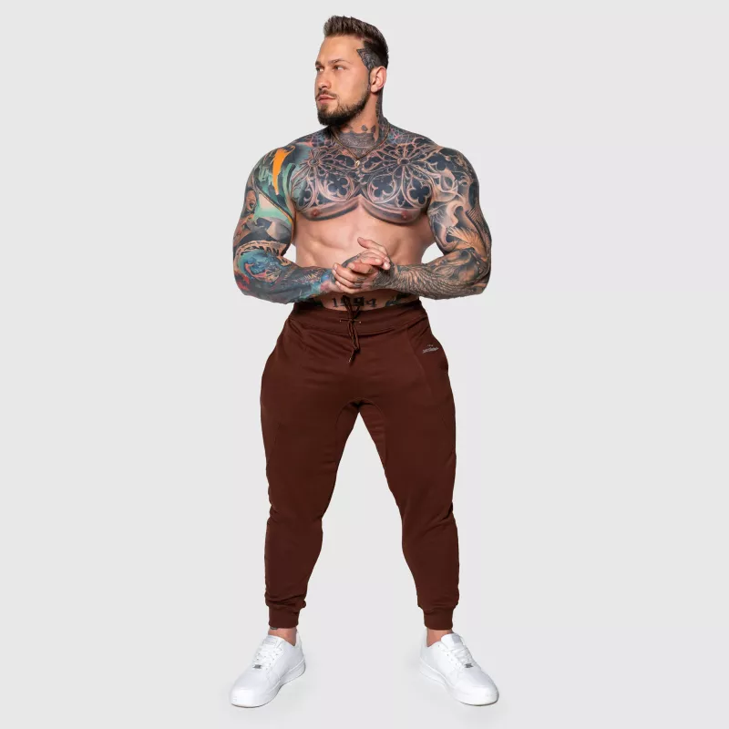 Pantaloni de trening sport bărbați Iron Aesthetics Flexi, maro-7