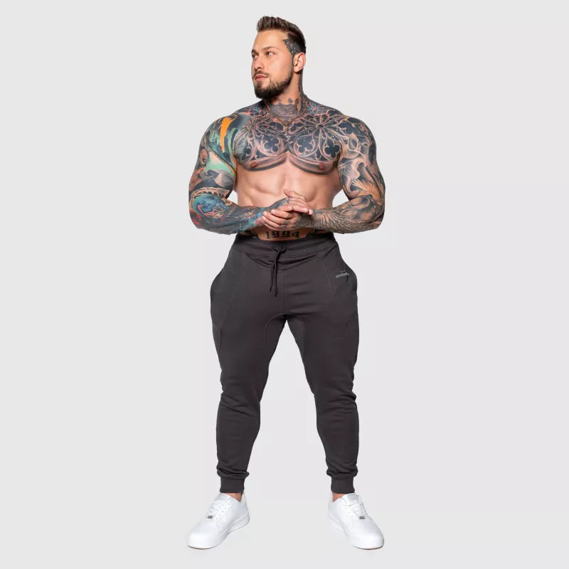 Pantaloni de trening sport  bărbați Iron Aesthetics Flexi, gri închis-7