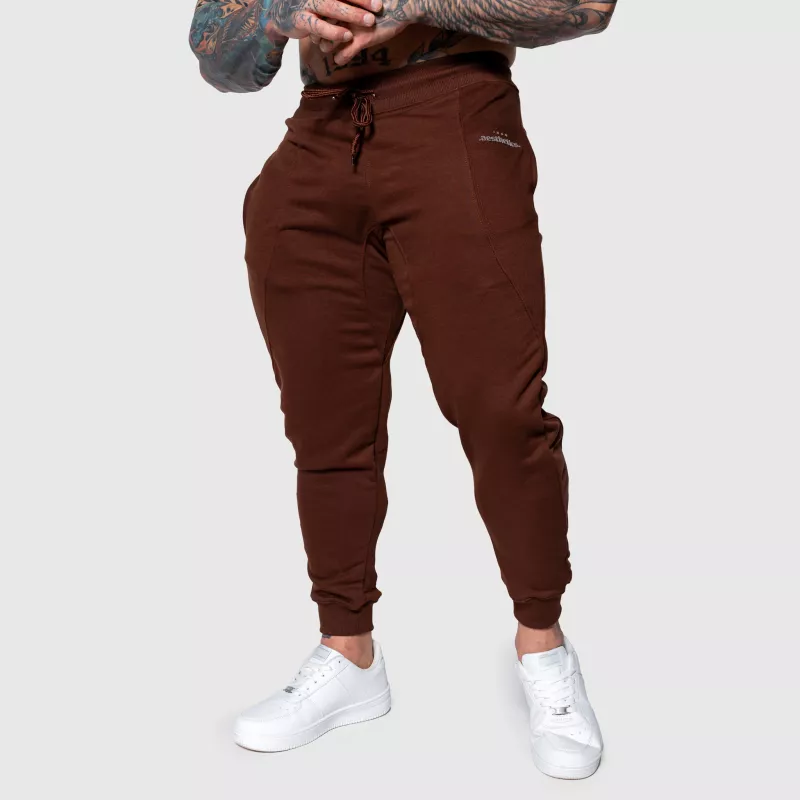 Pantaloni de trening sport bărbați Iron Aesthetics Flexi, maro-2