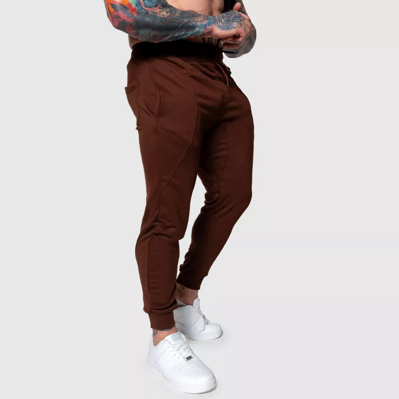 Pantaloni de trening sport bărbați Iron Aesthetics Flexi, maro-6
