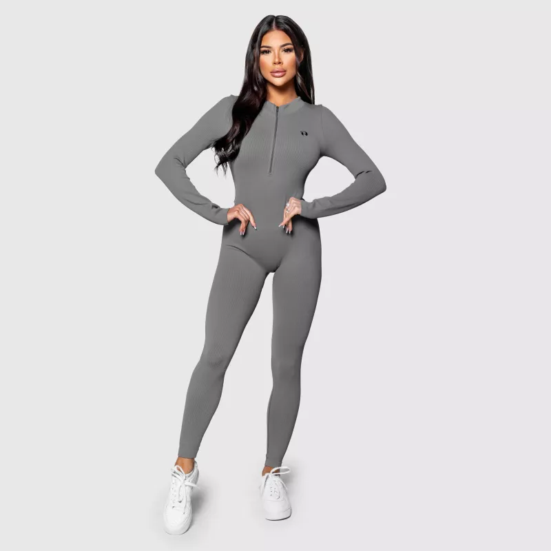 Șalopetă cu nervuri damă Iron Aesthetics Rib Lady, gri-4