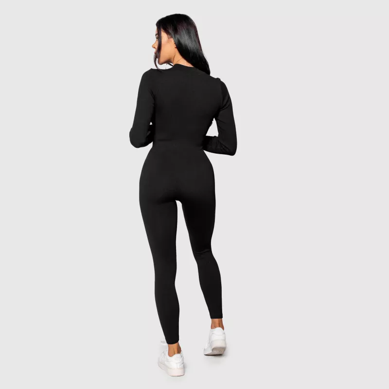 Șalopetă cu nervuri femei Iron Aesthetics Rib Lady, neagră-5