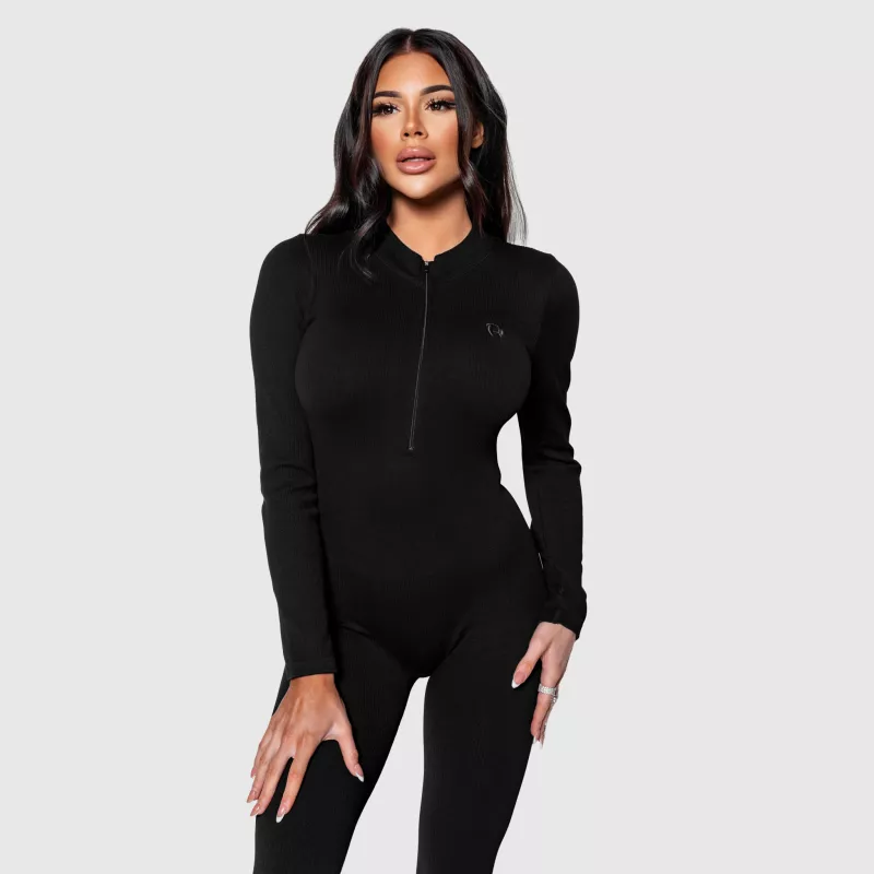 Șalopetă cu nervuri femei Iron Aesthetics Rib Lady, neagră-1