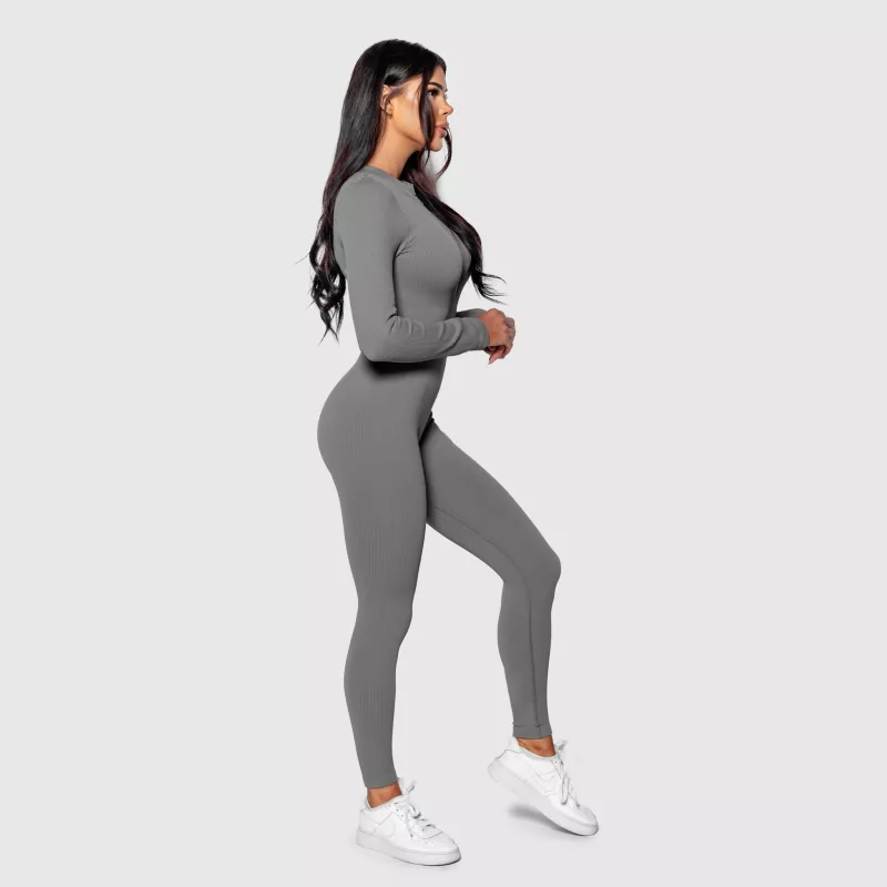 Șalopetă cu nervuri damă Iron Aesthetics Rib Lady, gri-8