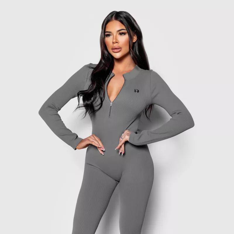 Șalopetă cu nervuri damă Iron Aesthetics Rib Lady, gri-1