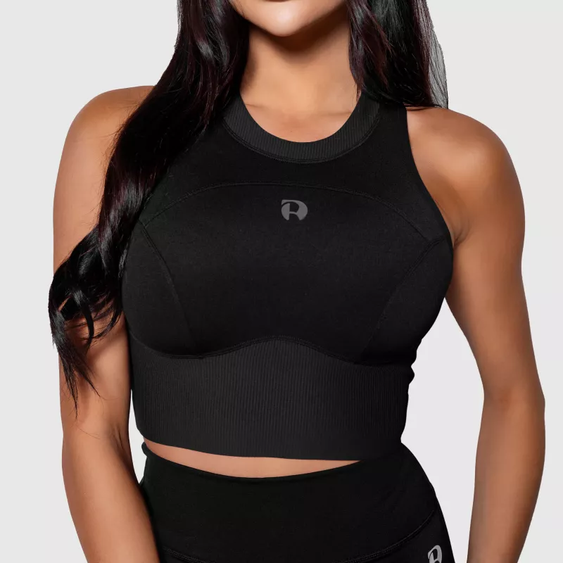 Bustieră sport Iron Aesthetics High Impact, neagră-3