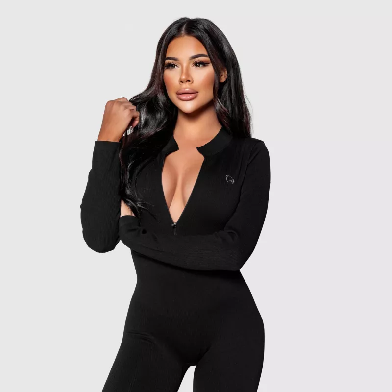 Șalopetă cu nervuri femei Iron Aesthetics Rib Lady, neagră-8