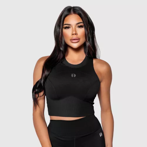 Bustieră sport Iron Aesthetics High Impact, neagră