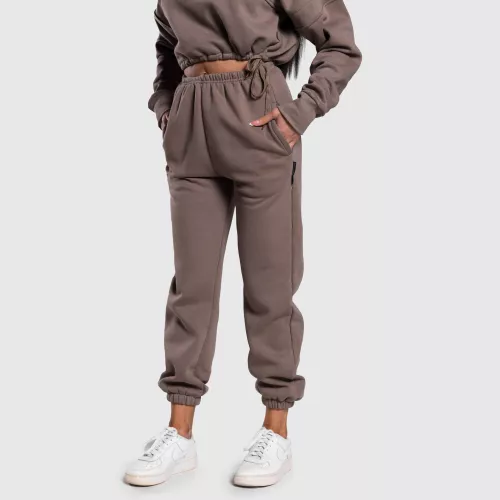 Pantaloni de trening oversized damă Iron Aesthetics Simone, maro