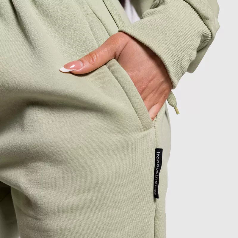 Pantaloni de trening oversized damă Iron Aesthetics Simone, verzi-7