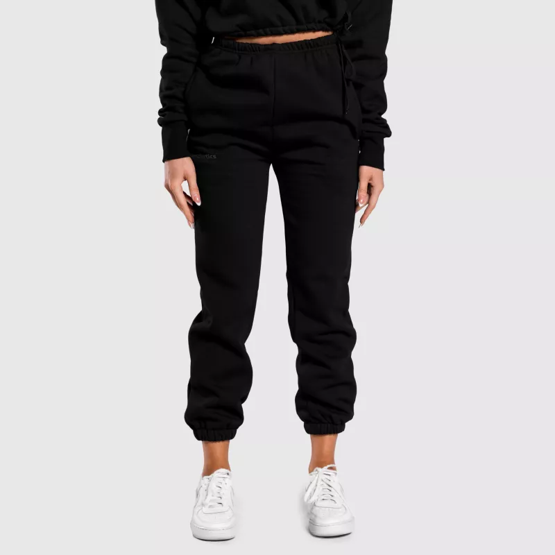 Pantaloni de trening oversized damă Iron Aesthetics Simone, negri-2