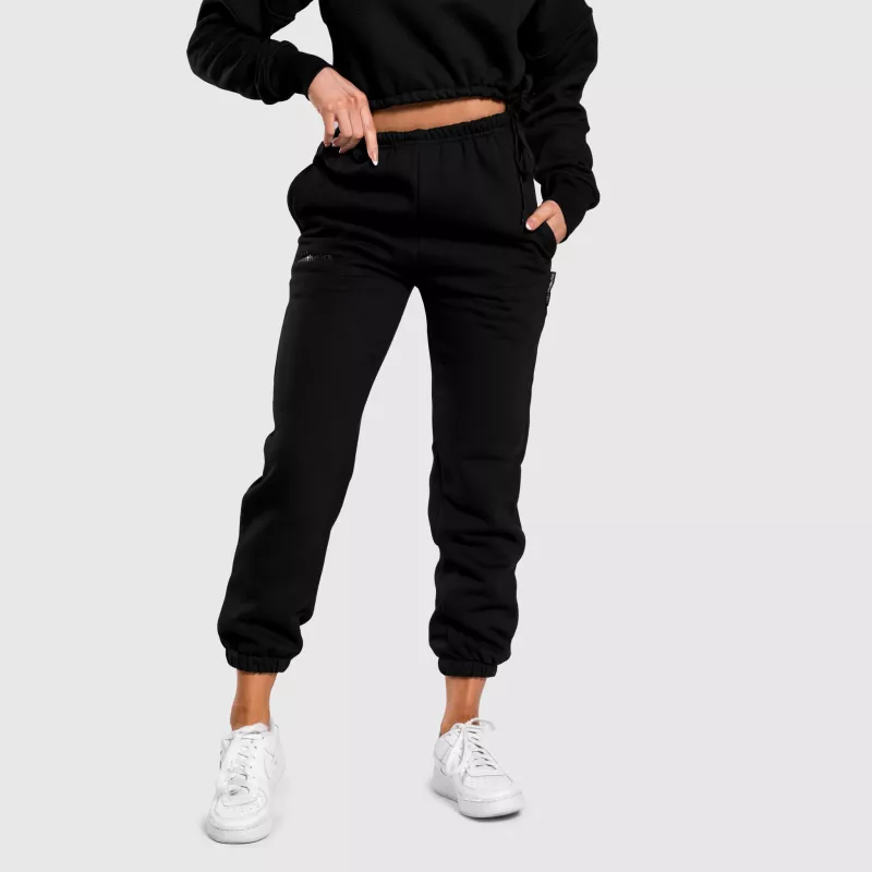 Pantaloni de trening oversized damă Iron Aesthetics Simone, negri-5