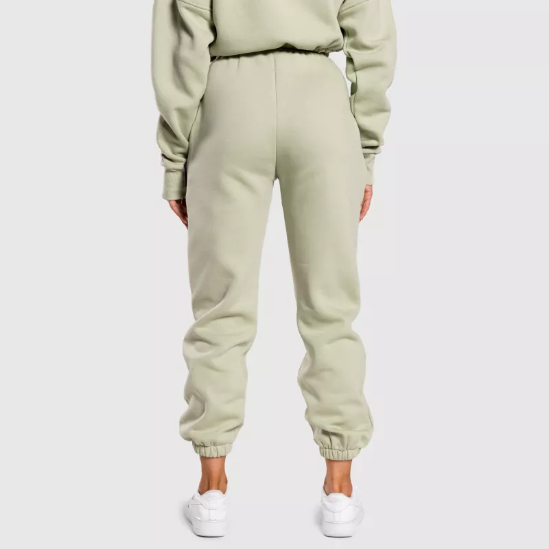 Pantaloni de trening oversized damă Iron Aesthetics Simone, verzi-4
