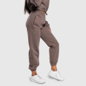 Pantaloni de trening oversized damă Iron Aesthetics Simone, maro