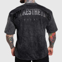 Tricou oversize Iron Aesthetics College, washed black