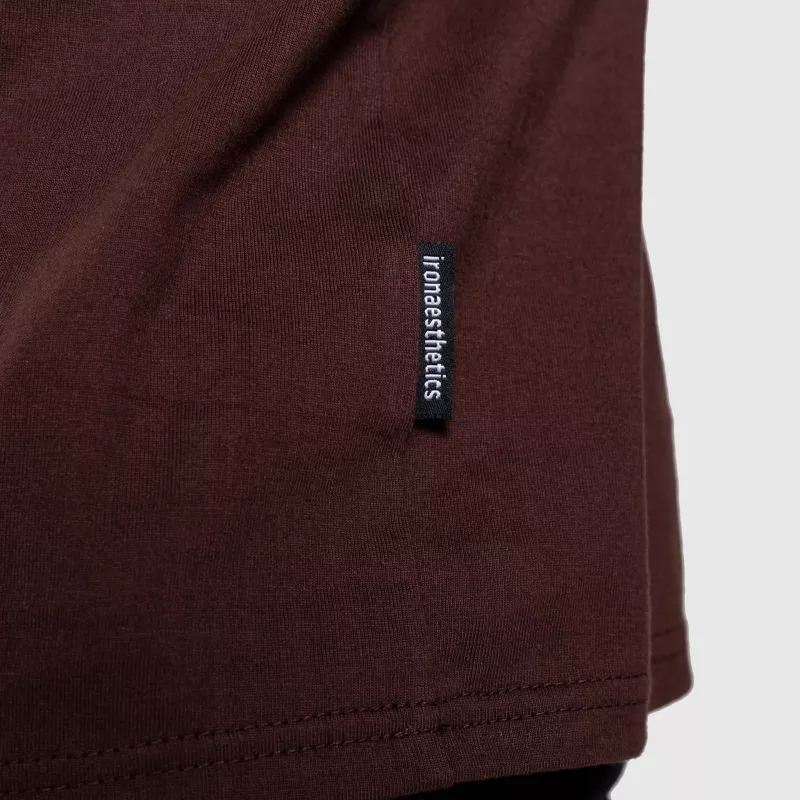 Tricou oversize Iron Aesthetics College, maro-8